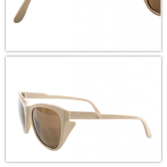 Stella McCartney Tan Mocha Slight Cat Eye Gradiant Sunglasses main image 11